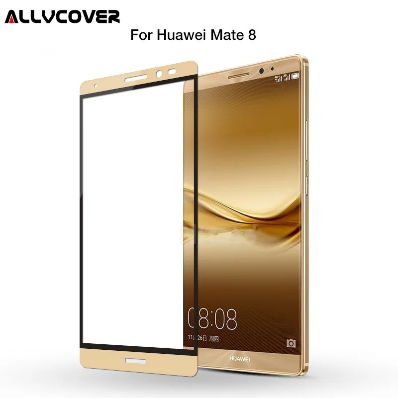 Allvcover 2.5D полное покрытие 9 H закаленное Стекло для huawei mate 8 Экран протектор