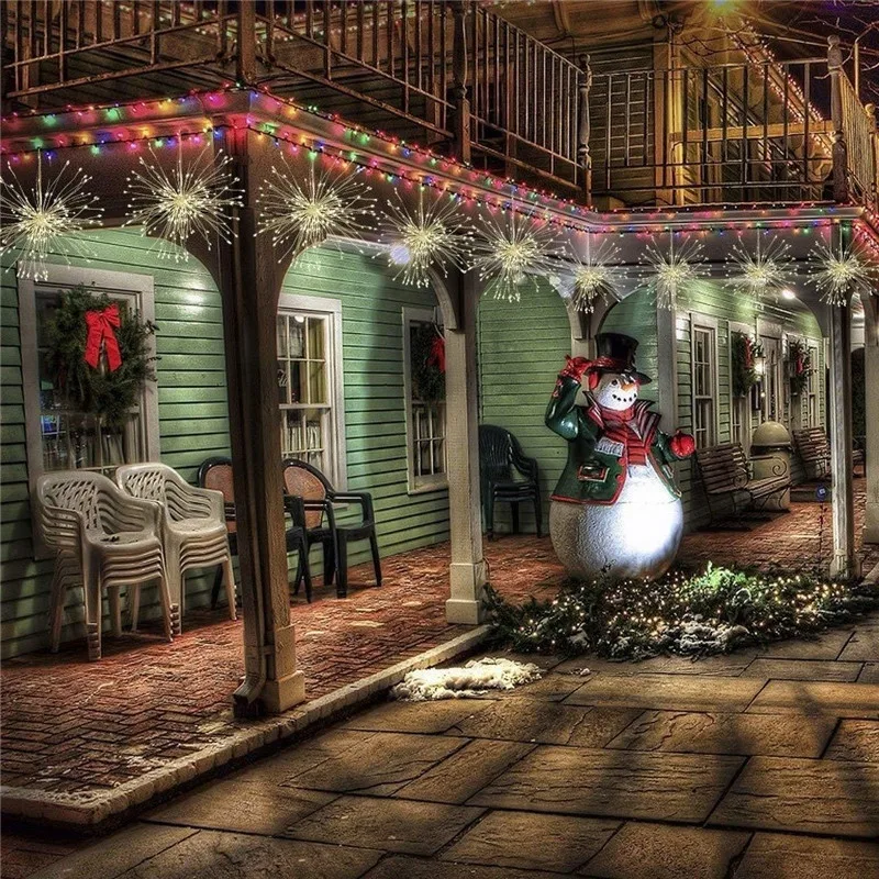 Светодиодный светильник на Рождество с дистанционным управлением, водонепроницаемый, взрывозащищенный, фейерверк, медный провод, сказочный светильник, водонепроницаемый, для новогоднего, праздничного декора