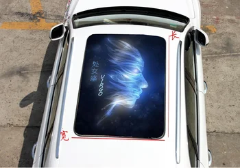 

DIY Car Styling Perforated PVC Whole Body Skylight Sun Roof Car Stickers Waterproof Sunscreen Protective Change Color Film