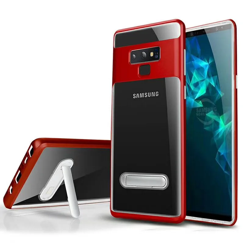 50 шт./лот Spigen кронштейн TPU + PC корпус подставка чехол для samsung galaxy Note 8 9 10 Pro защитный