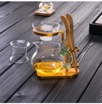 

High-quality heat-resistant glass Gongdao cup set,kung fu tea set,Tea leaks machine,Flower teapot teacup Accessories