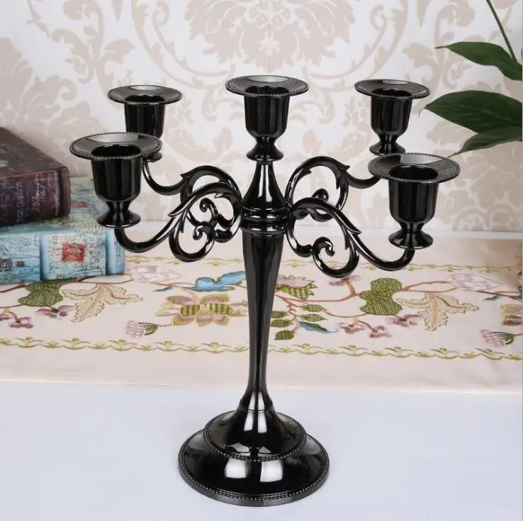 Silver/Gold/Bronze/Black 3-Arms Metal Candle Holders Home Decor Candlestick Wedding Decoration Stand Marriage Candelabra | Дом и сад