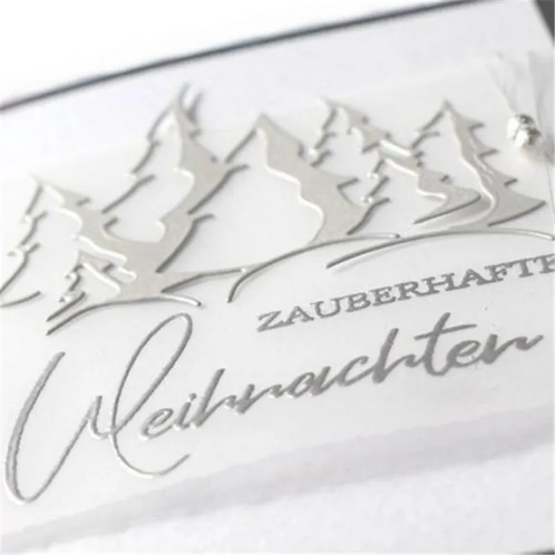

YaMinSanNiO Snow Mountain Tree Metal Cutting Dies Scrapbooking Stitch Die Cut Craft Dies Troqueles Background Die New 2019