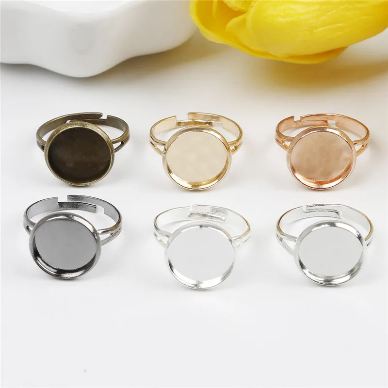 Simple Metal Hairpin Hair Clip Adjustable Blank Ring Base Fit For Cabochons Cameo Setting DIY Ornaments Jewelry Making | Украшения и
