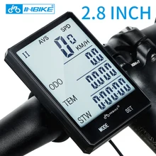 INBIKE 2.8 ''большой Экран велосипедов компьютер Беспроводной велокомпьютер непромокаемые Спидометр пробега Велоспорт измеримым секундомер