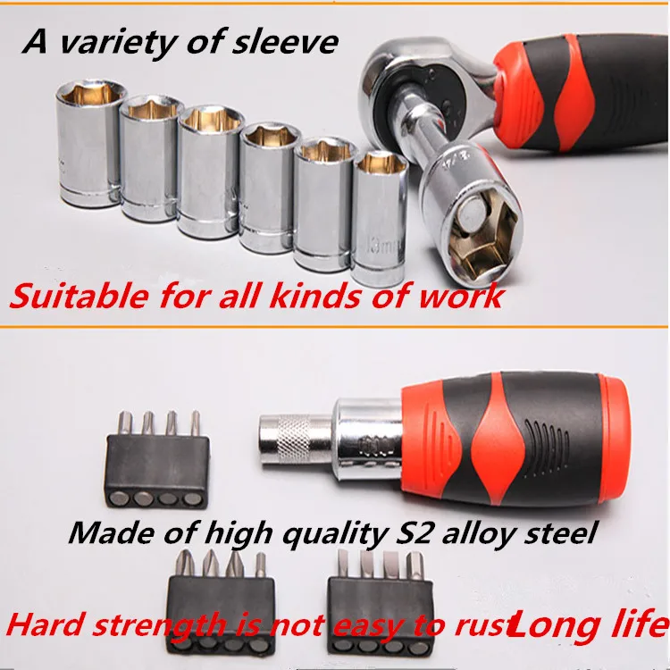 45 in 1 Multifunctional Screwdriver And spanner Hand Tools Set Socket Wrench screwdriver A Set OF Keys ferramentas DN187 (8)