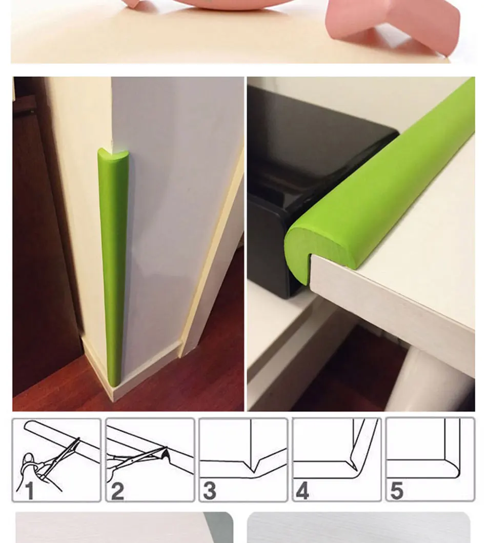 10pcs/lot New Arrival Children Protection Table 10 Solid Colors Optional Pads On Corners Thick Design Corner Protector