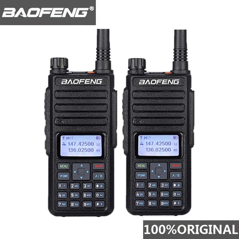 2 шт. Baofeng DM 1801 Oreillette иди и болтай Walkie Talkie “иди Dual Time Slot VHF136 174MHz UHF 400 470 МГц