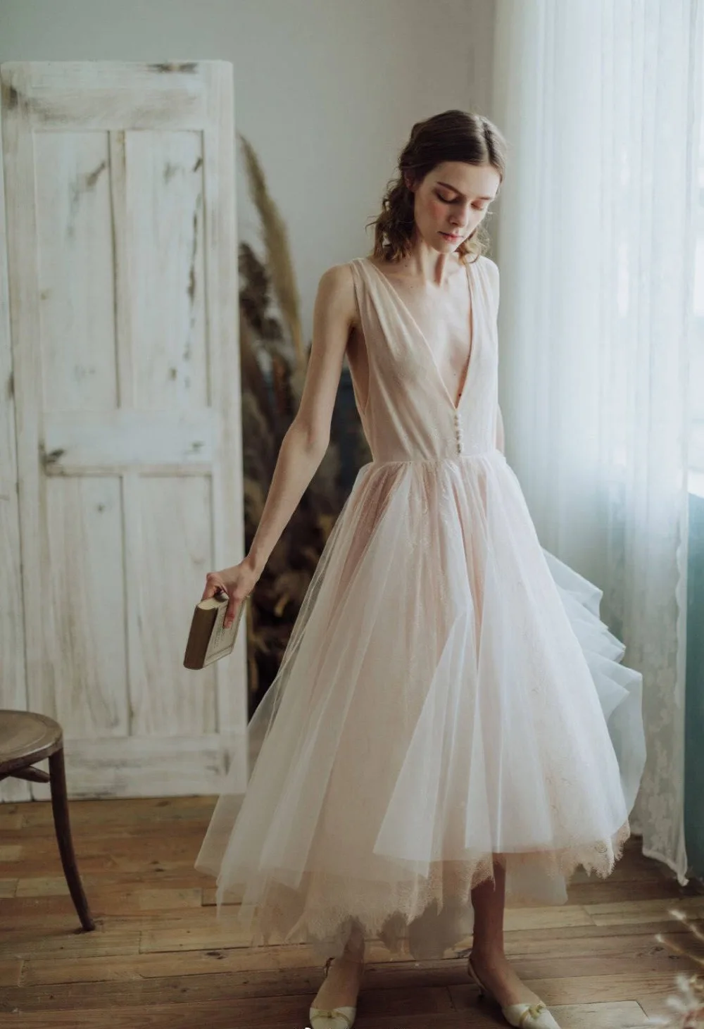 

Verngo Vintage Sleeveless Wedding Dress Simple Summer Wedding Gowns Custom Made Vestido De Noiva