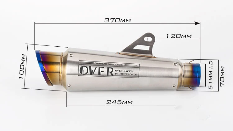 Мотоцикл выхлопная труба глушитель впуск 51 мм выхлопные глушители выхлопная труба для более выхлопных газов для Yamaha R25 с катализатором