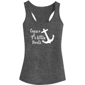 

Womens Lets Get Nauti Cruise Fitness Workout Racerback Casual Tank Tops