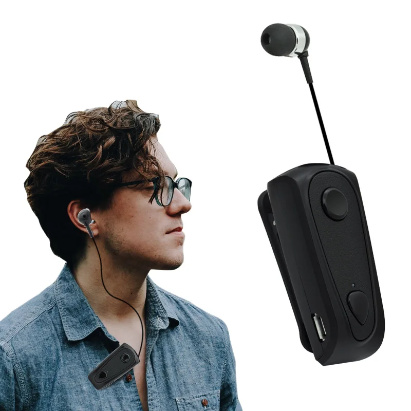 

wireless blutooth earphone with clip mic phone flexible cable V4.0 in ear monitor for all the smartphones sport ear phones
