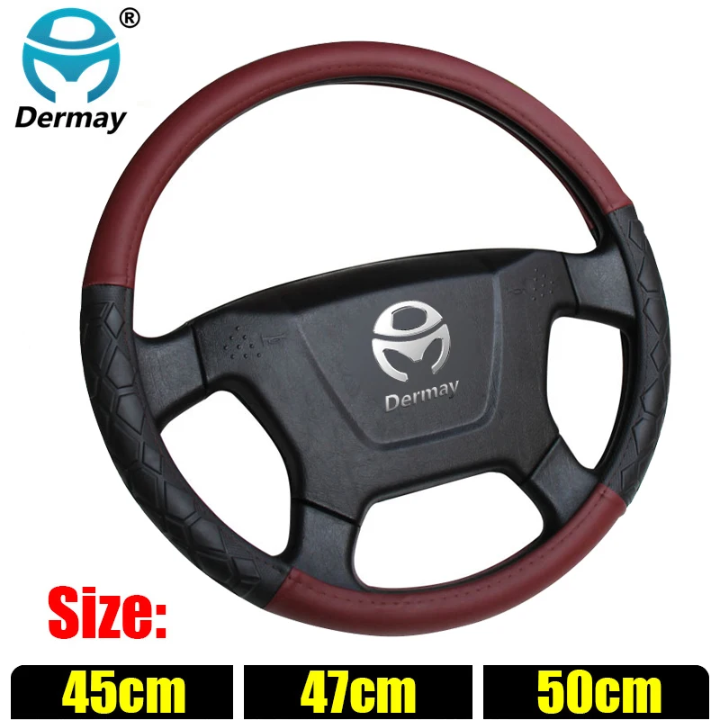 

New Large Size 45cm 47cm 50cm Car Steering Wheel Cover Non-slip Fashion Diamond Braid On Steering Wheel Volant Funda Volante