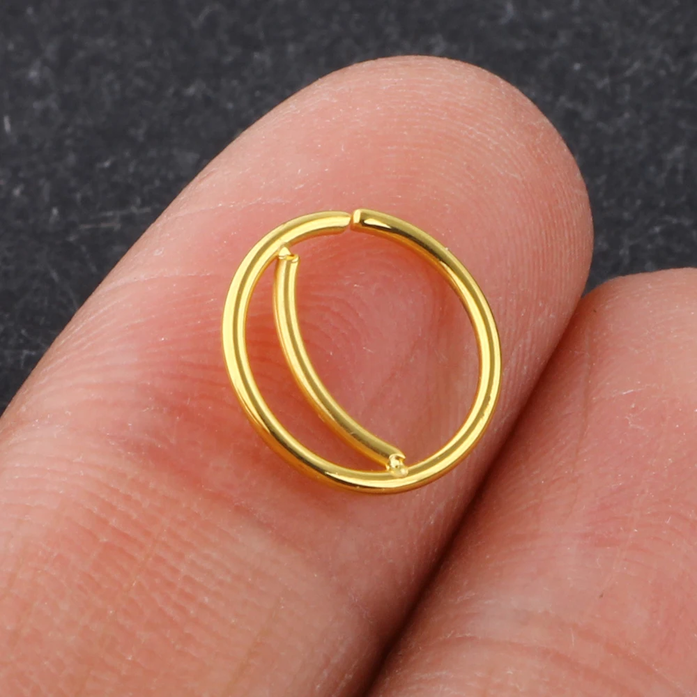 JUNLOWPY кольцо для носа из нержавеющей стали, индийские кольца для носа, ювелирные изделия для пирсинга, маленькие кольца для носа, пирсинг для женщин и мужчин