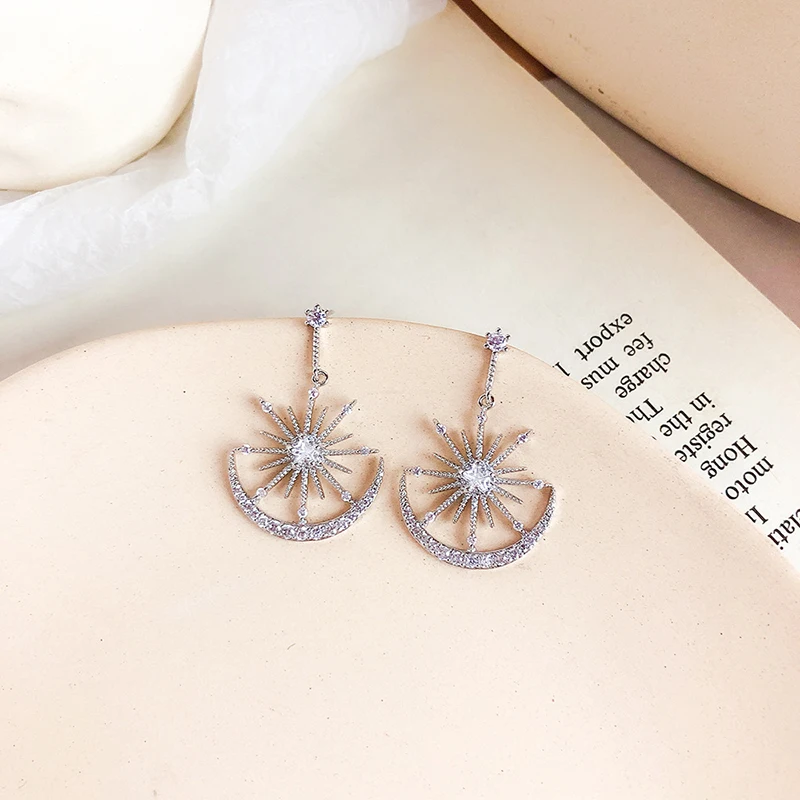 

New Luxury Cubic Zirconia Earrings for Women Temperament Dangle Earrings 2019 Fashion Accessories Jewelry Evening Gift CEL296