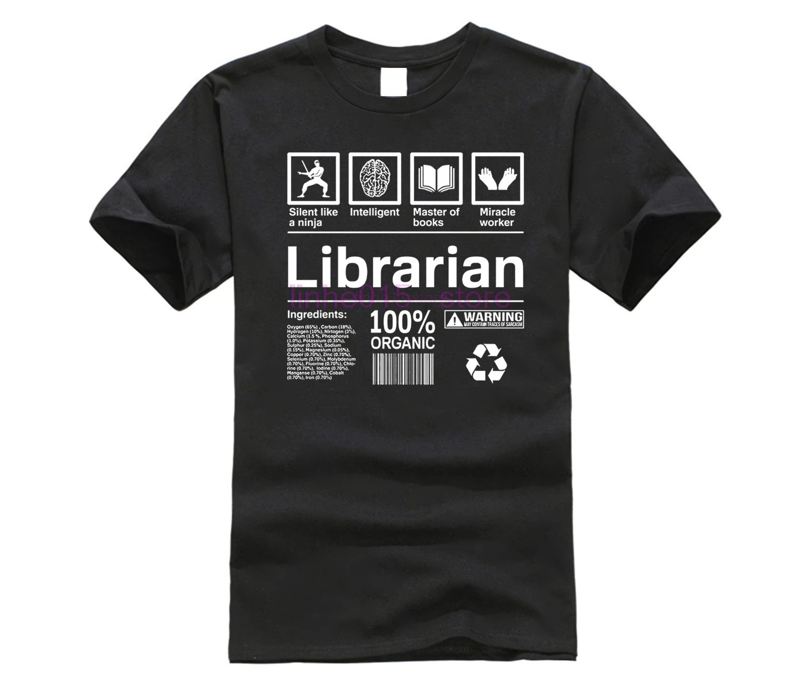 

2019 brand men shirt Librarian T Shirt Funny Librarian Gift