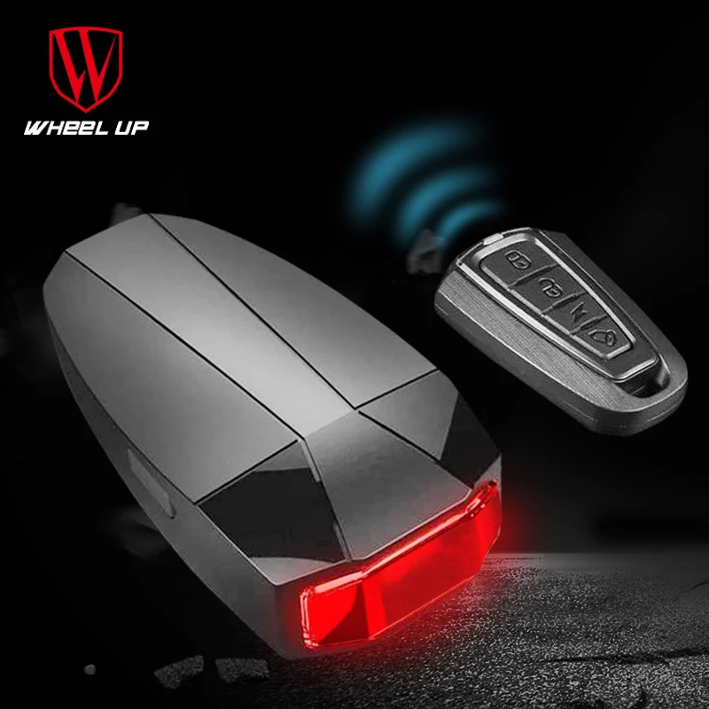 Sale WHEEL UP Cycling Bike light Taillight Anti-theft LED Bicycle Rear Tail Light USB Intelligent Sensor Remote Control Alarm Lamp 0