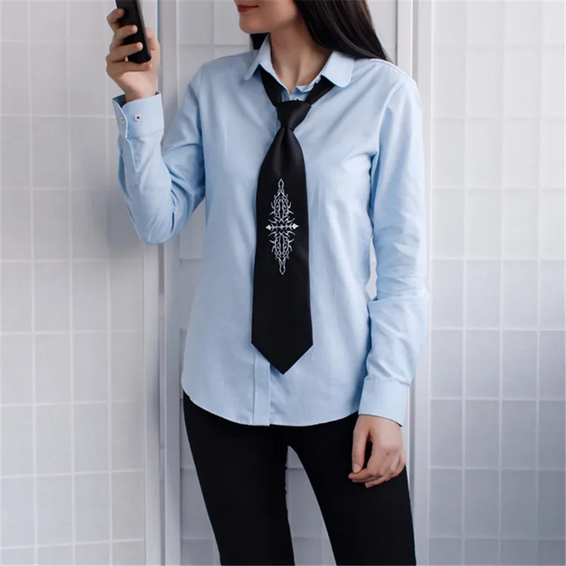 Dioufond школьные блузки женские осенние новые простые с принтом граффити рубашки с длинным рукавом женские белые синие рубашки оптом женские