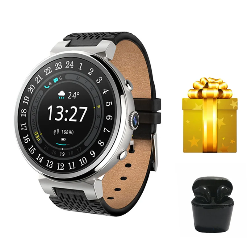 

Smartwatch GPS 3G smart watch+earphone/set 16GB/ROM 2GB/RAM 1.3 inch MTK6580 support Google play weather for android ios phone