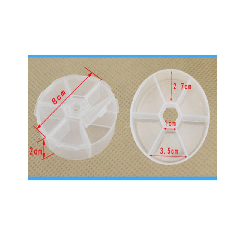 6 отсеков прозрачный пластиковый контейнер коробка ювелирные изделия шарик винт Органайзер контейнер