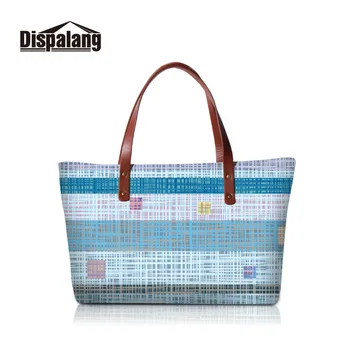 

Dispalang High Quality Women Bag Palid Striped Print Big Handbag Female Shoulder Bags Ladies Large Capacity Top-handle Bags