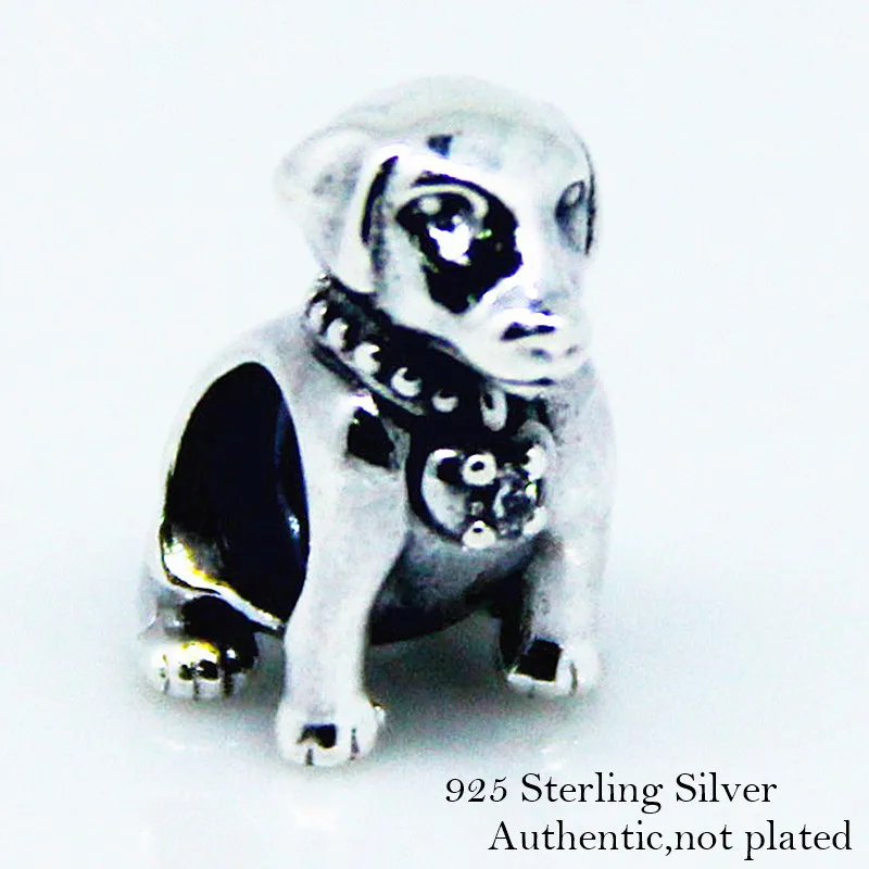 

Labrador dog Beads 100% 925 Sterling Silver Clear Cz Charm Beads for Jewelry Making Fits Bracelets DIY Fine Jewelry PF058