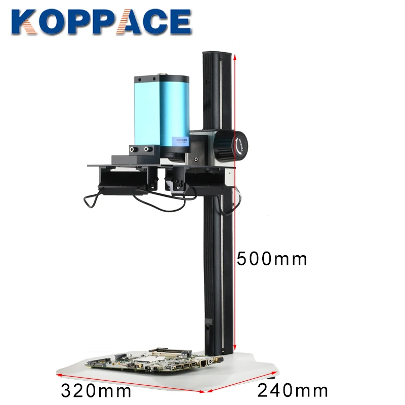 Koppace 1X-14X 2 миллиона пикселей, HDMI HD, промышленный Автофокус микроскоп, большой PCB програмная панель инспекции, светодиодный 4-приспосабливаемой стороной