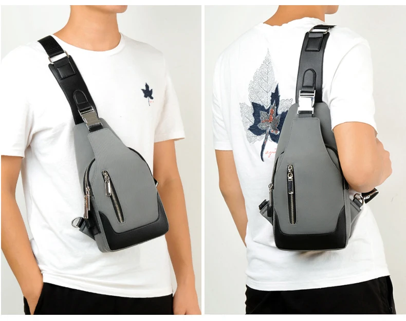 Новая роскошная брендовая мужская сумка через плечо, мужская сумка через плечо с зарядкой через usb, оксфордская сумка-мессенджер на плечо, повседневная мужская сумка-слинг