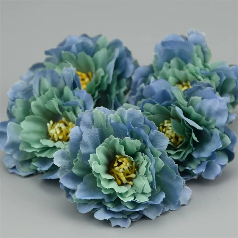 30pcs 6cm European Artificial Carnation Flower Head For Wedding Home Decoration DIY  Corsage Wreath Fall Vivid Fake Silk Flowers