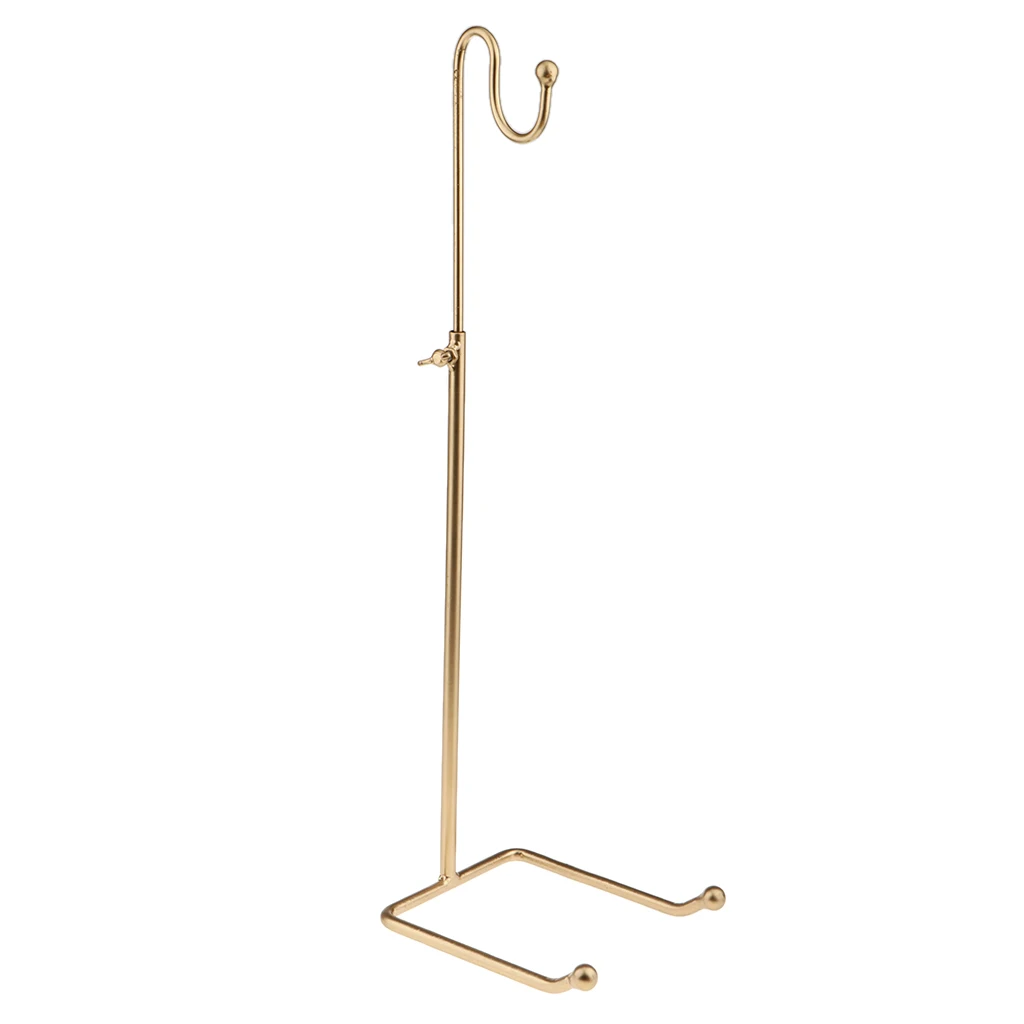 Gold Adjustable Handbag Display Stand Rack Bags Purse Shelf Stainless Steel