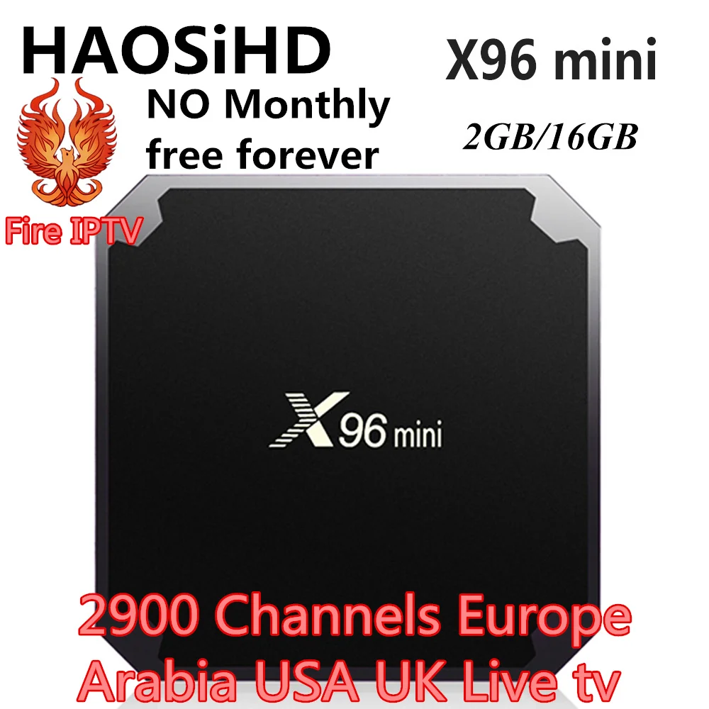 

X96 mini android tv box 7.1 NO Monthly iptv italia Europe USA UK Germany LIve android tv Set top box 2GB/16GB X96mini