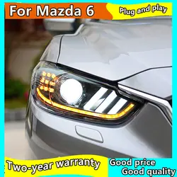 Автомобильный Стайлинг для Mazda 6 фары 2014-2016 мазда6 Atenza светодиодный фонарь Mustan дизайн DRL Биксеноновые линзы Высокий Низкий Луч парковки