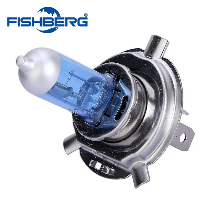 H4 55W 60W Halogen  6000K High Low Beam Light Headlight Bulb Auto P43T 6000K 12V Xenon White 9003 Lamp FISHBERG