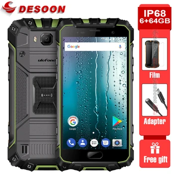 

Ulefone Armor 2 IP68 Waterproof Mobile Phone 5.0 Inch FHD 6GB RAM 64GB ROM Helio P25 Octa Core 2.6Ghz NFC 4700mAh Dustproof 4G