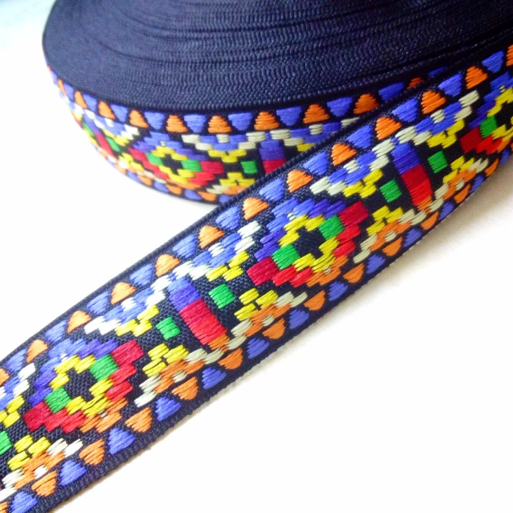 

5cm 50mm 2'' Good Quality Thick Fine Grid Strong Durable Collar Rhombus Webbing for Camera Guitar Strap National Jacquard Ribbon
