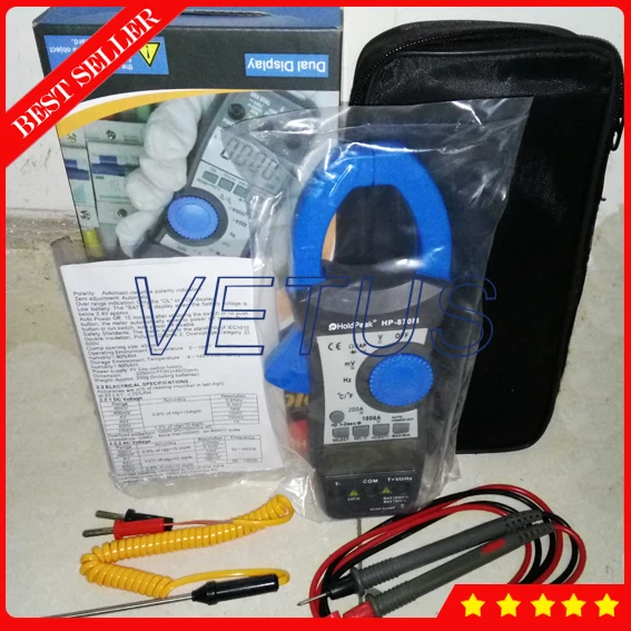 

HP-870M Digital avometer with DC AC Voltage Current Resistance Back Light clamp meter