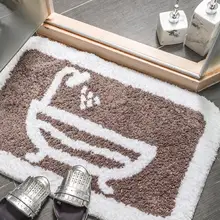 Скандинавский Противоскользящий абсорбирующий мягкий хлопковый коврик для ванной коврик коврики для пола мультфильм Ванна коврик с зайцем ТАПИС