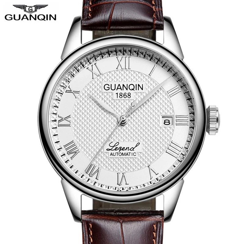 

High quality Mechanical Watches Men GUANQIN 2018 New Business Mens Watches Top brand Luxury automatic watch men Calendar Relogio