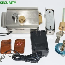 Ворота система контроля допуска к двери электрический дверной замок ворота крытого использования с 2 пультом дистанционного управления адаптер питания