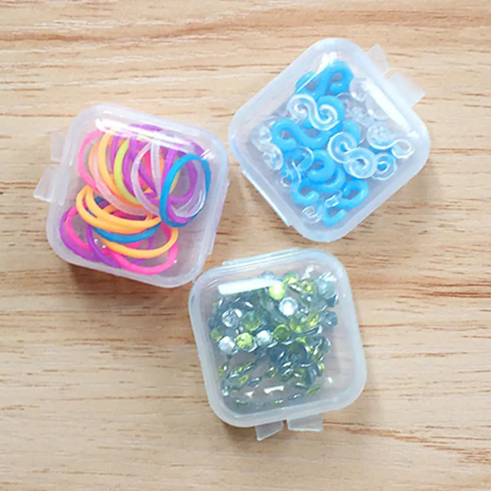 Высокий прозрачный пластиковый ящик материал Заушник крюк для хранения мини-коробка - Цвет: Бронза