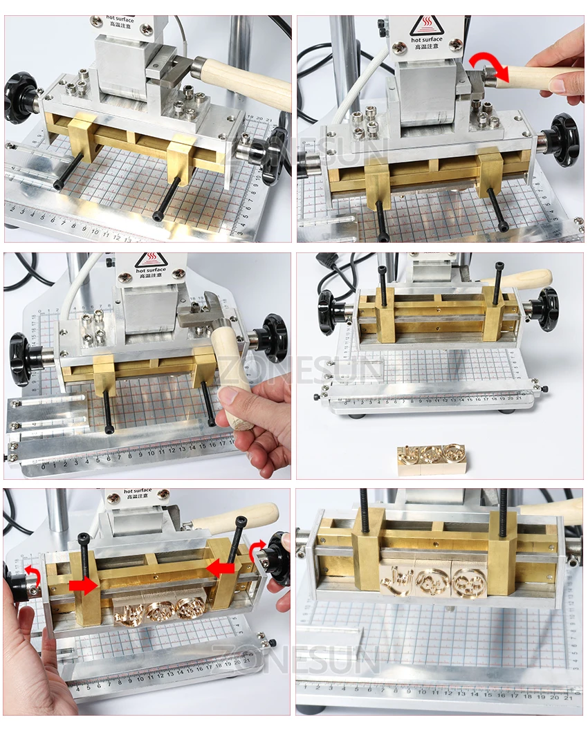 ZONESUN ZS110A Пользовательский логотип штамповочная машина кожа бронзовая биговальная машина для горячего тиснения фольгой кожи эмбосор