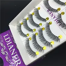 10 пар Макияж ручной работы натуральные Модные накладные ресницы Мягкие Длинные Ресницы косметические инструменты