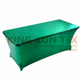 

New Design Metalic Rectangle Stretch Spandex Table Cover Tablecloth Lycra Table Cloth For Hotel Event Party Wedding Decoration