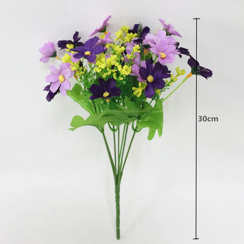 Flone Mini Artificial Daisy Silk Flower Simulation Persian Chrysanthemum Flowers Bouquet Wedding Home Office Party Decor Floral (29)