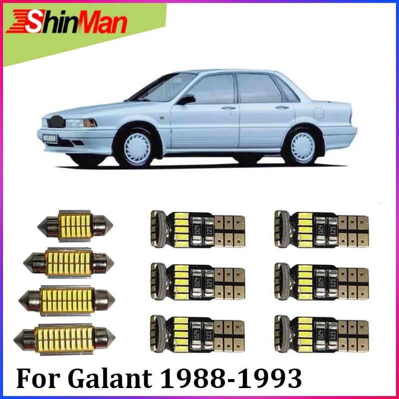 

ShinMan 9x Error Free Auto LED CAR light Interior Light LED Kit For Mitsubishi Galant LED Interior Package 1988-1993 Accessories
