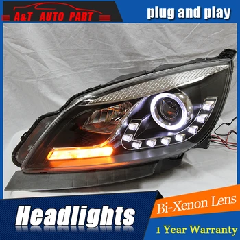

front light car Style LED Head Lamp for Buick EXCELLE-GT led headlights 2010-2013 drl H7 hid Bi-Xenon Lens angel eye low beam