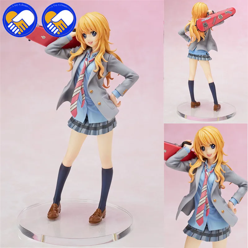 Аниме Shigatsu wa Kimi no Uso Misono Kaoru ПВХ фигурка модель игрушки КАВАИ пианино девушка в