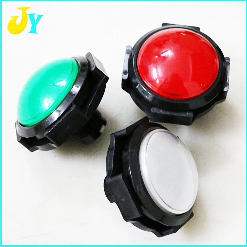 

5pcs 60mm Convex Cap Push Button With 12V LED Light Micro Switch For Jamma Arcade Game Machine Cabinet Accessories