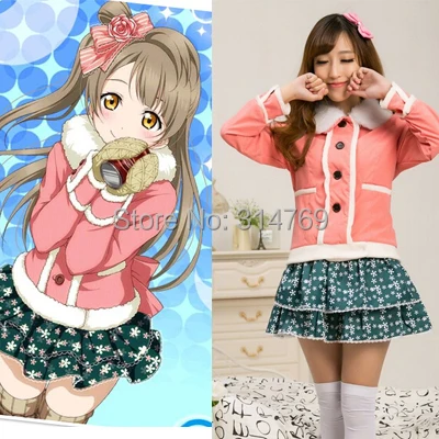 Аниме LOVE LIVE Minami Kotori костюм для косплея женщин Милая зимняя одежда Love Live костюмы