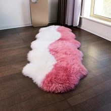 Уникальный дизайн розовый 2 P 60*180 см NewZealand коврик из овчины для прикроватный коврик светло-фиолетовый овец меховой ковер